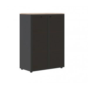 JMC 85.7 Шкаф комбинированный с дверьми в металлической рамке 856x450x1185 / Дуб Каньон/Антрацит/