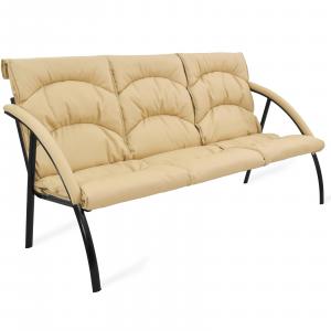 Диван Фортуна 5/18 (трехместный) к/з бежевый каркас черный