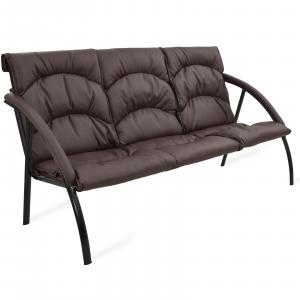 Диван Фортуна 5/18 (трехместный) к/з коричневый каркас черный