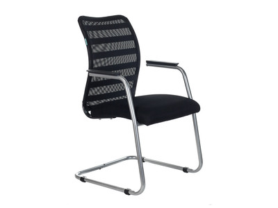 Кресло для конференций CH-599AV черный TW-32K01 черный TW-11 сетка/ткань полозья металл
