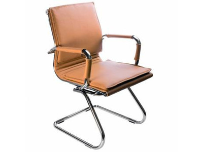 Кресло для конференций СН-993-Low-V св.коричневый эко.кожа