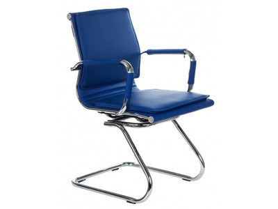 Кресло для конференций СН-993-Low-V синий эко.кожа