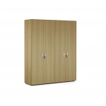 Шкаф для бумаг с гардеробом 109 727  1620x440x1970 мм/Светлый эвкалипт/Хром/