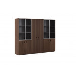 Шкаф комби x 2 с гардеробом 109 731  2420x440x1970 мм/Эвкалипт/Черный/