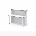 А-140+L-710 (х2) Модуль стойки администратора с опорами /светло-серый/