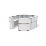 А-80+А-90 (x4)+А-140 (x2)+L-710 (х4) Стойка администратора /светло-серый/