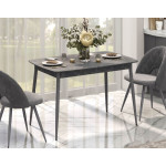 Орфей-55 (02) Мрамор темный/Серый Стол обеденный 1150х750х750
