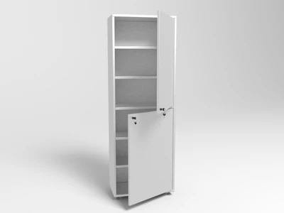 Шкаф металлический двухсекционный одностворчатый МСК-645.01