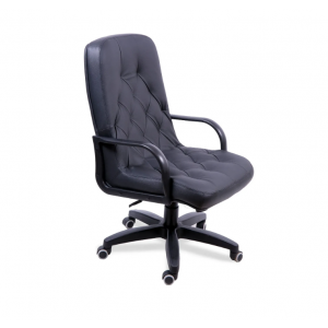 Кресло для руководителя ПРЕМЬЕР СТАНДАРТ КОРОТКИЙ Экокожа /Черный/