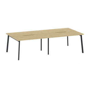 Бенч 4 рабочих места с вырезом Flex 4-bench 158*68  3160x1410x760 мм