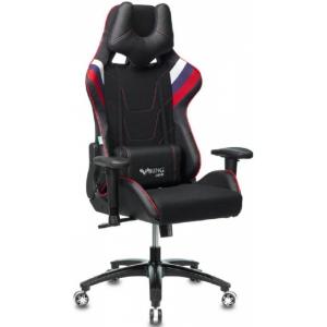 Кресло игровое Zombie VIKING 4 AERO RUS белый/синий/красный черный искусст.кожа/ткань