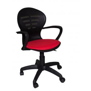 Кресло офисное Варна ВП, крестовина пластик, красная-черная