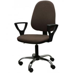 Кресло офисное Престиж Поло(хром),цвет черный