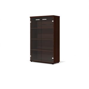 GR-52+GR-02.1(x2) Шкаф  90×40,5×148 см/орех тёмный/