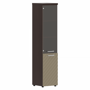 TLHC 42.2 L Шкаф колонка комбинированая с топом 430x450x1968 /Венге Магия/Капучино