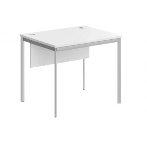 Стол прямой с фронтальной панелью СП-1SD  900x720x755 /Белый/Алюминий/