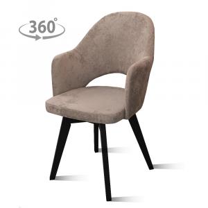 Стул Версаль /Основание 2/каркас черный матовый/BALANCE beige (бежевый)/