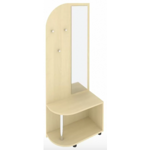 Вешалка с багажницей и зеркалом С-ВБЗ-80 /800x400x2050/Клён/