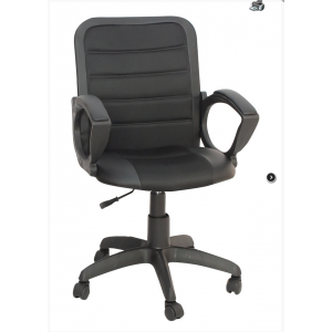 Кресло офисное Элегия М4,ткань черная,сетка,крестовина пластик