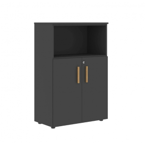 Шкаф с глухими малыми дверьми FMC 80.3(Z)  802x429x1215 /Графит/Графит/Дуб/