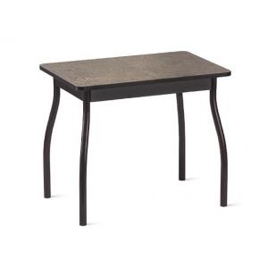 ОРИОН.4 Стол обеденный раздвижной 900(1250)х600мм /Пластик Бежевый камень, опоры коричневый/