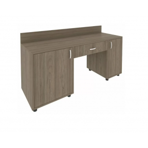 Стол с 2-мя тумбами и бортиком, тумба под холод.лев. С-СТ-170 Л /1700x550x750/Вяз благородный/