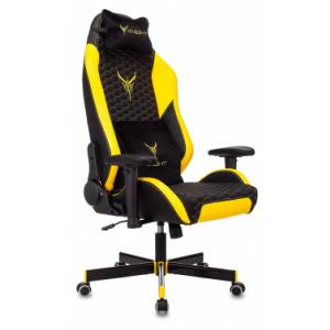 Кресло игровое Knight Neon черный/желтый соты эко.кожа