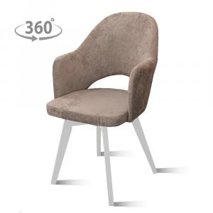 Стул Версаль /Основание 2/каркас белый муар/BALANCE beige (бежевый)/