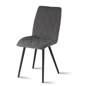 ОМЕГА стул (Текстиль LEONARDO 14 (серый)/каркас Графит RAL 7024/