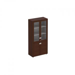 ПР-343 Шкаф для документов комбинированный со стекляннымы дверями /венге/