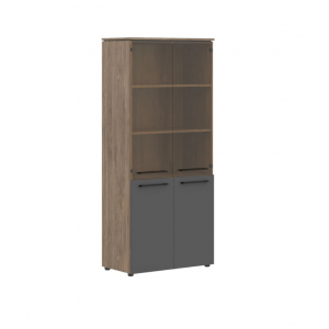 Шкаф комбинированный Enio MHC 85.2  854x441x1956/Кария Пальмира/Антрацит/