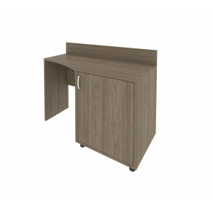 Стол (узкий) с тумбой и бортиком, тумба под холод.прав. С-СТУ-120 Пр /1200x550x750/Вяз благородный/
