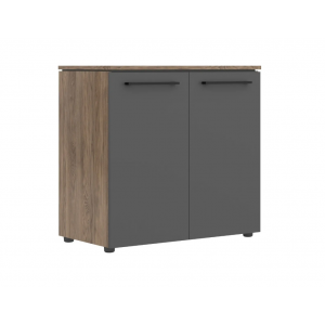 Шкаф с глухими малыми дверьми Enio MLC 85.1  854x423x821/Кария Пальмира/Антрацит/