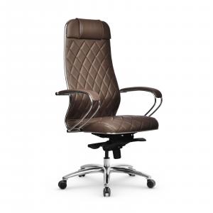 Кресло SAMURAI КL-1.04 M-Edition Infinity Easy Clean (MPES) /Светло-коричневый/ экокожа, ХРОМ
