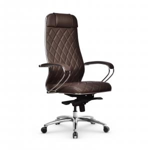 Кресло SAMURAI КL-1.04  Тёмно-коричневый M-Edition Infinity Easy Clean (MPES)/экокожа,ХРОМ