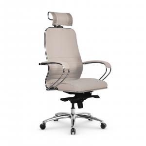 Кресло SAMURAI КL-2.04 Infinity Easy Clean/Светло-бежевый MPES/ перфорированная экокожа, ХРОМ