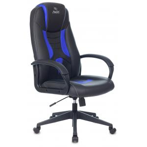 Кресло игровое Zombie 8 черный/синий искусственная кожа