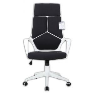 Кресло руководителя BRABIX EX-515 Prime,пластик белый, ткань, черное, код 531812