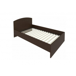 Кровать с изголовьем и ортопедическим основанием С-КИ-120 /1250x2050x900/Венге цаво/