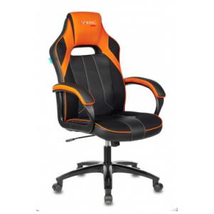 Кресло игровое Zombie VIKING 2 AERO черный/оранжевый текстиль/эко.кожа крестов. пластик