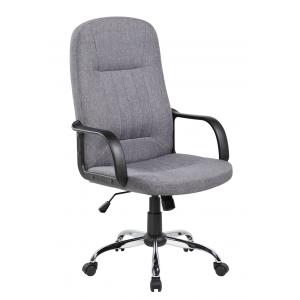 Кресло руководителя Chair 9309-1J /ткань серый/крестовина хром