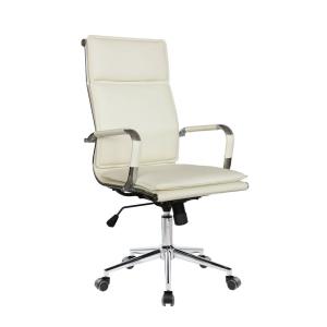 Кресло руководителя Chair 6003-1 S эко-кожа бежевый/крестовина хром