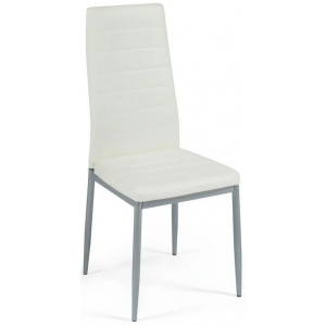 РАСПРОДАЖА! Стул Easy Chair (mod/24)металл/экокожа 40*42*95,5 слоновая кость/серый