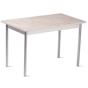 РАСПРОДАЖА! Стол для столовой 1200*700 каркас белый  Пластик Саломе, серый