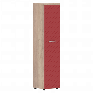 TLHC 42.1 Шкаф колонка с глухой дверью и топом 430x452x1968 /Дуб Каньон/Красный/