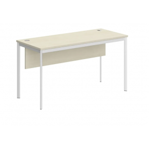 Стол прямой с фронтальной панелью СП-3.1SD  1400x600x755 /Клен/Белый Матовый/