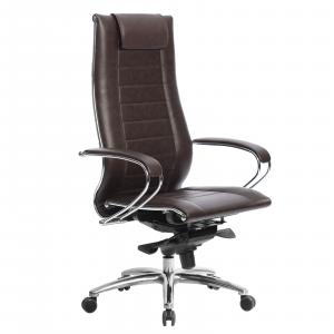 Кресло SAMURAI LUX 2 Infinity Easy Clean (MPES)/Тёмно-коричневый/, ХРОМ
