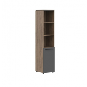 Шкаф колонка с глухой малой дверью Enio MHC 42.5  429x423x1956/Кария Пальмира/Антрацит/