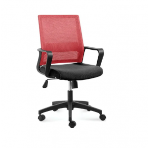 Кресло офисное БИТ LB BLACK / Красный/Черный/сетчатая ткань