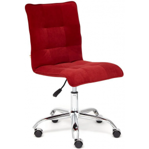 Кресло офисное «Zero» (флок, бордовый.10)